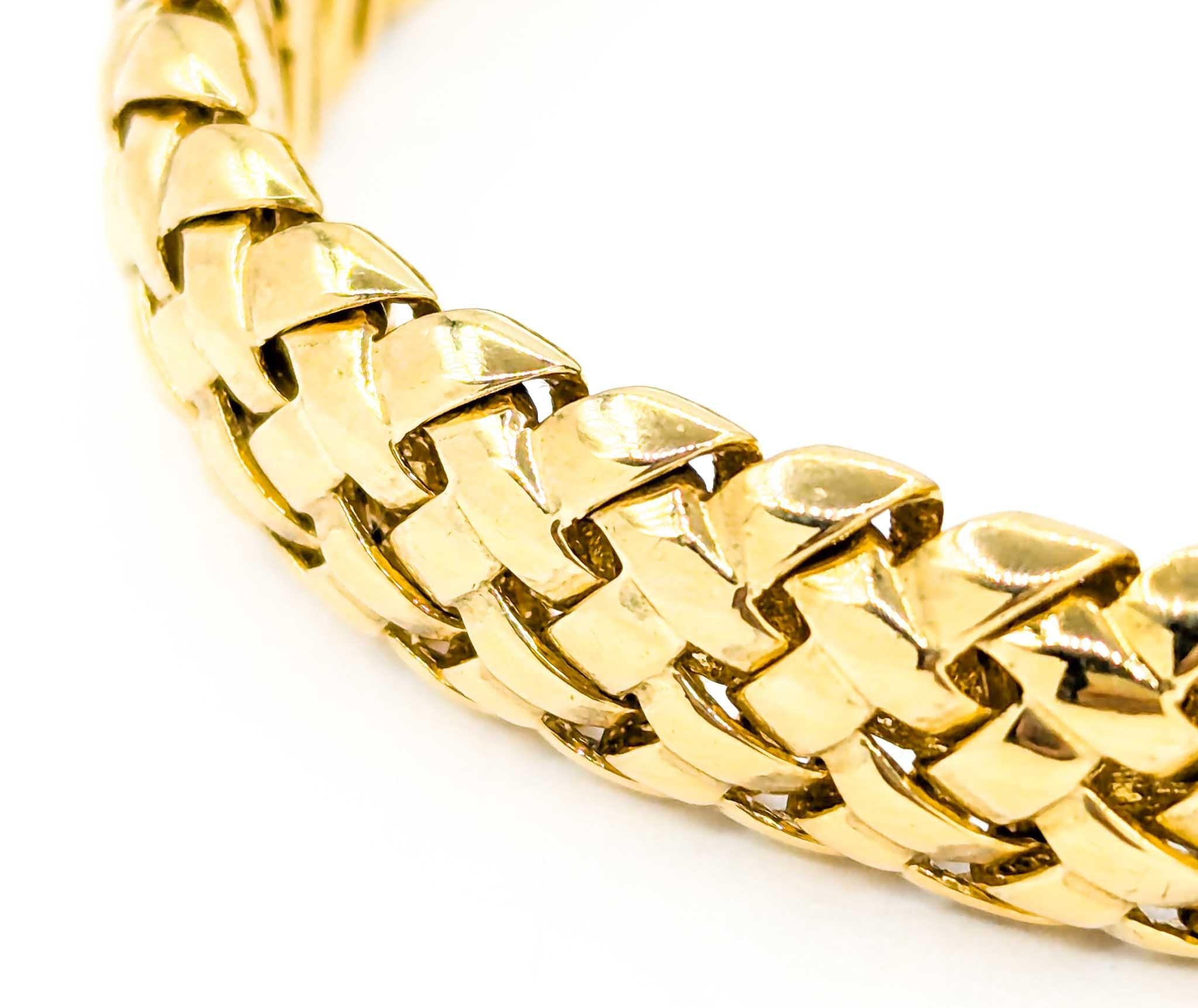 Tiffany & Co. Vannerie Gewebtes Armband aus 18 Karat Gelbgold 6