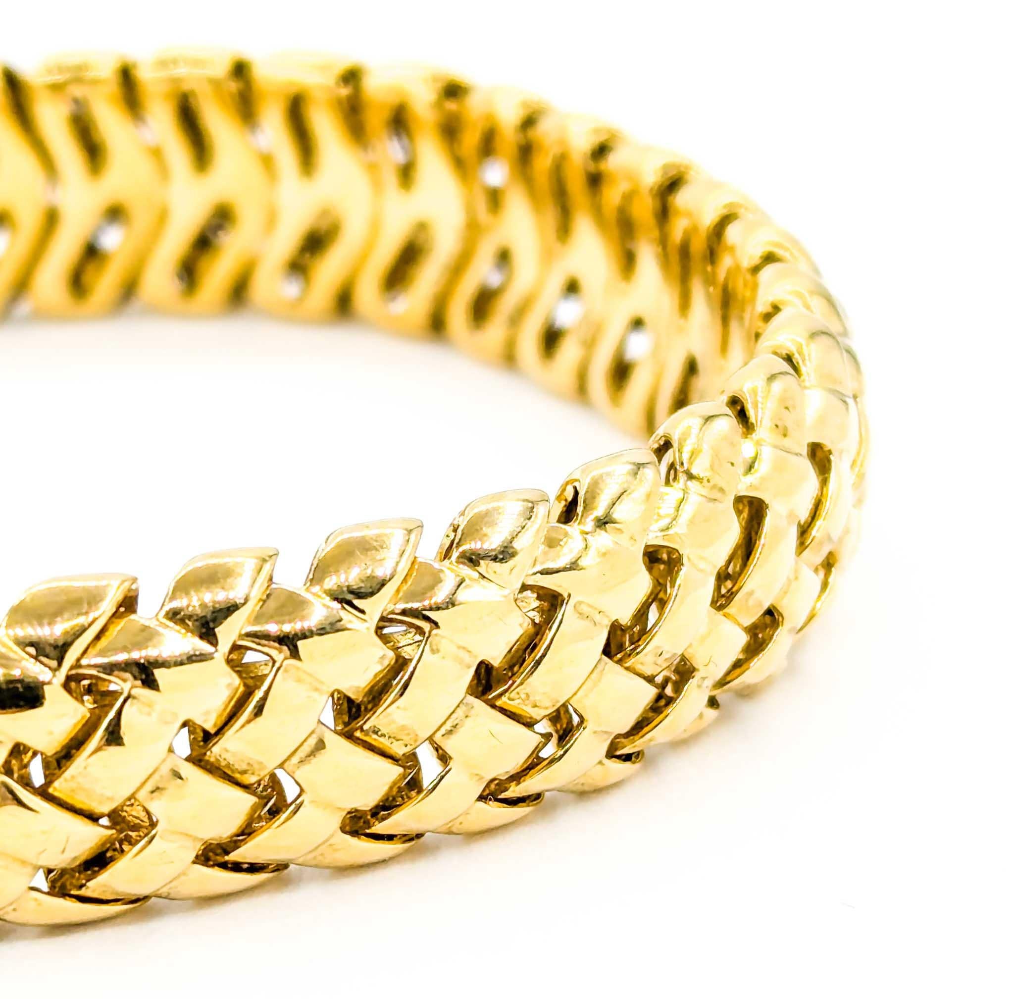 Tiffany & Co. Vannerie Gewebtes Armband aus 18 Karat Gelbgold 7