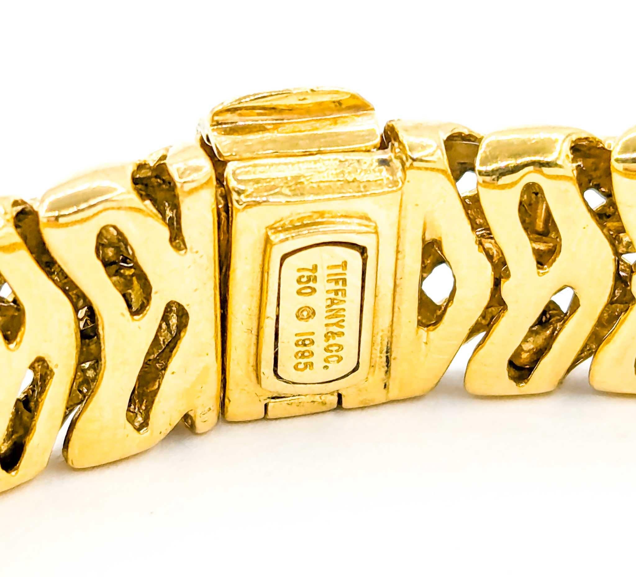 Tiffany & Co. Vannerie Gewebtes Armband aus 18 Karat Gelbgold 8