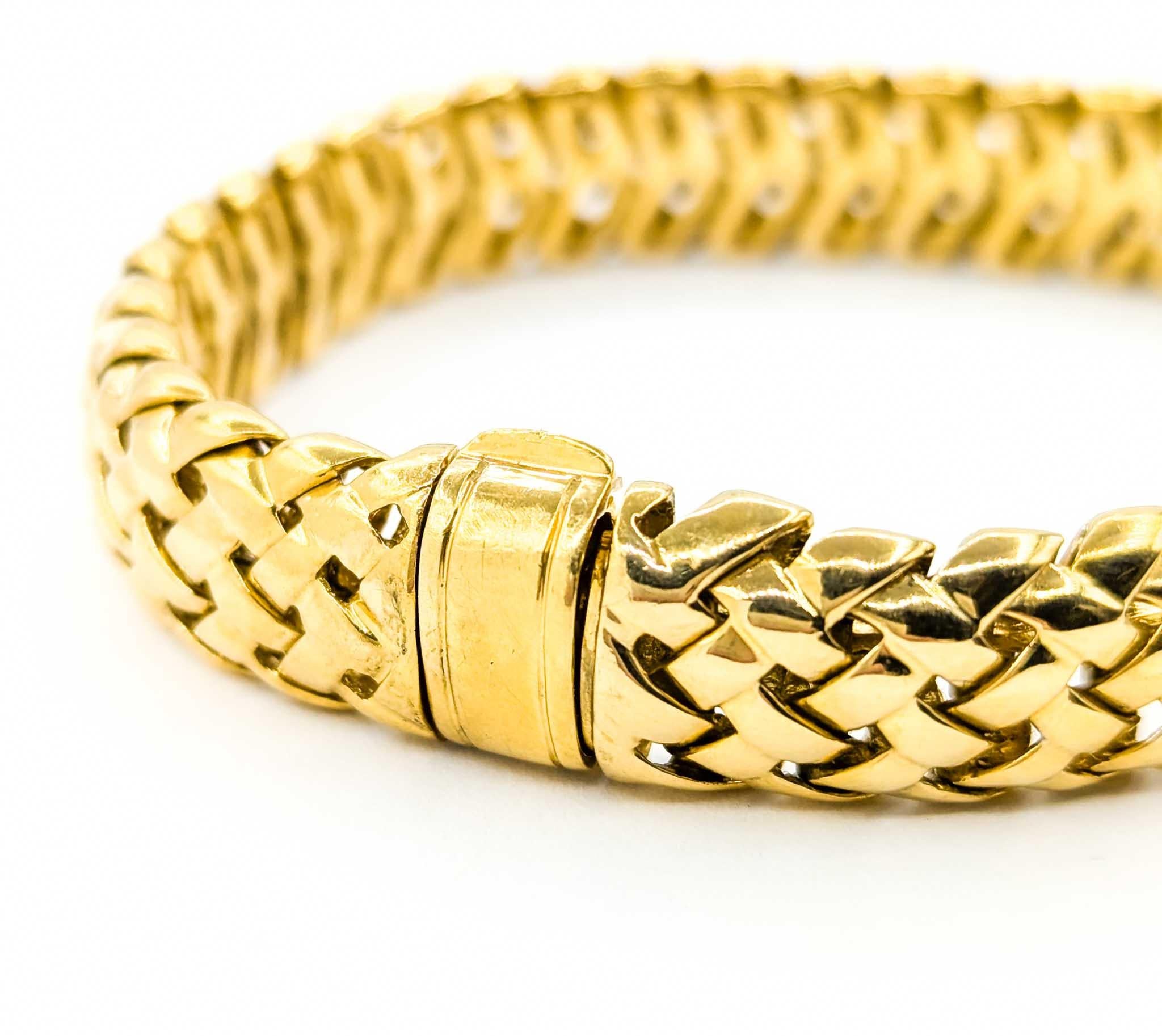 Tiffany & Co. Vannerie Gewebtes Armband aus 18 Karat Gelbgold im Zustand „Hervorragend“ in Bloomington, MN