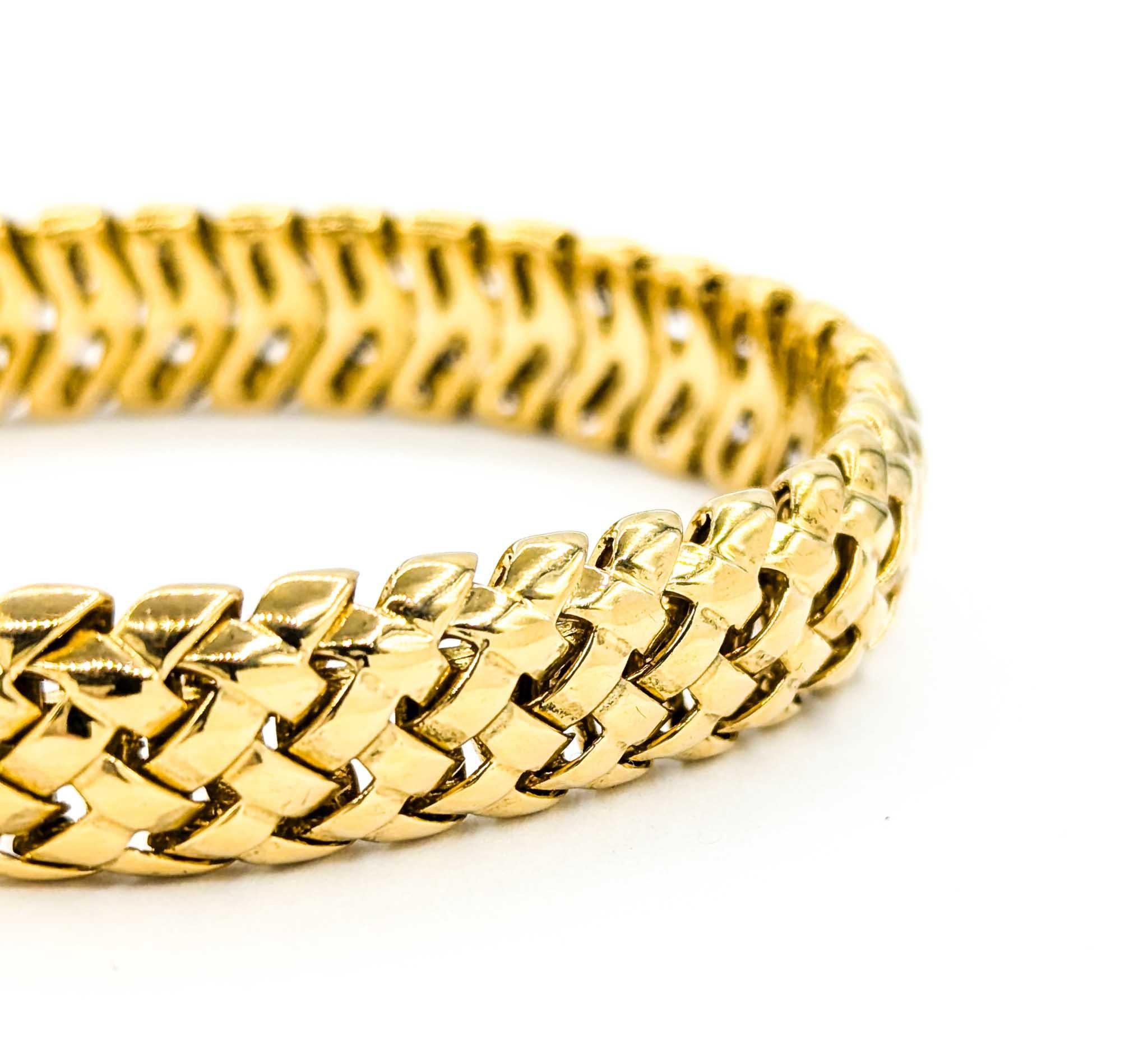 Tiffany & Co. Vannerie Gewebtes Armband aus 18 Karat Gelbgold 4