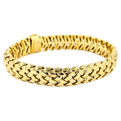 Tiffany & Co. Vannerie Gewebtes Armband aus 18 Karat Gelbgold