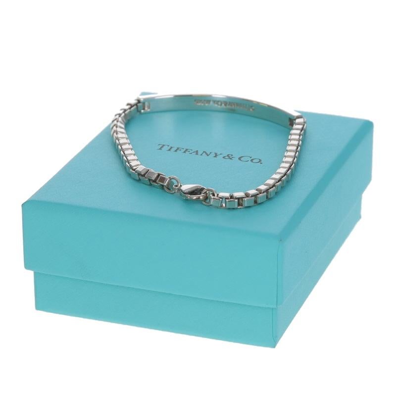 Tiffany & Co. Venetian Box Chain ID Bracelet 8 1/2