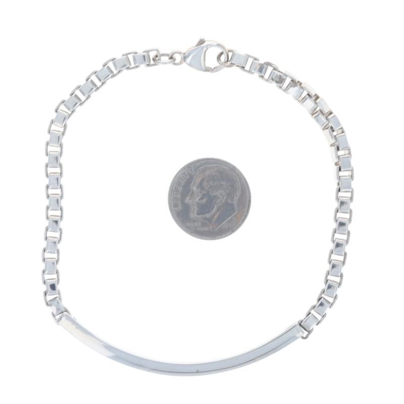Tiffany & Co. Venetian Box Chain ID Bracelet 8 1/2