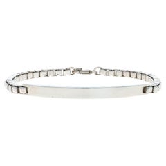 Tiffany
Co. Venetian Box Chain ID Bracelet 8 1/2" 8" - Sterling 925 Engravable