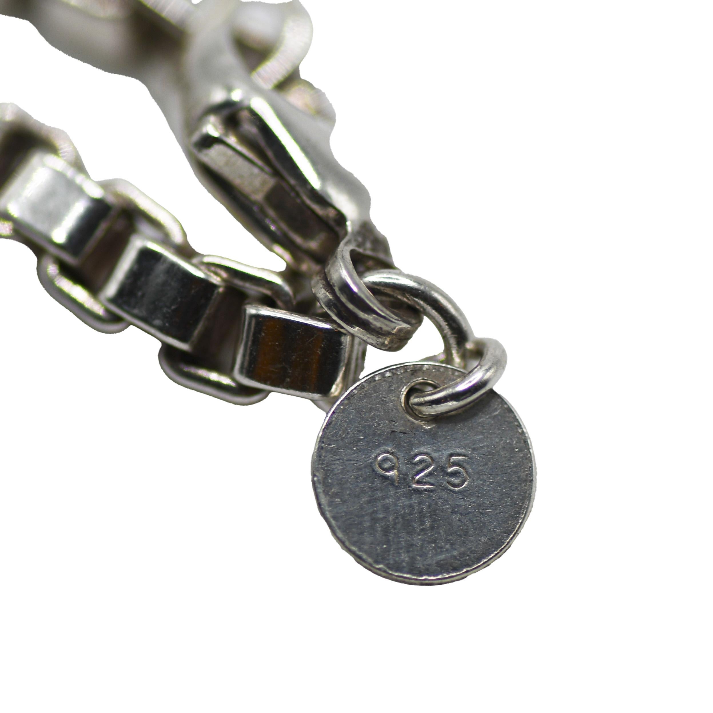 Women's or Men's Tiffany & Co. Venetian Box Link Sterling Necklace