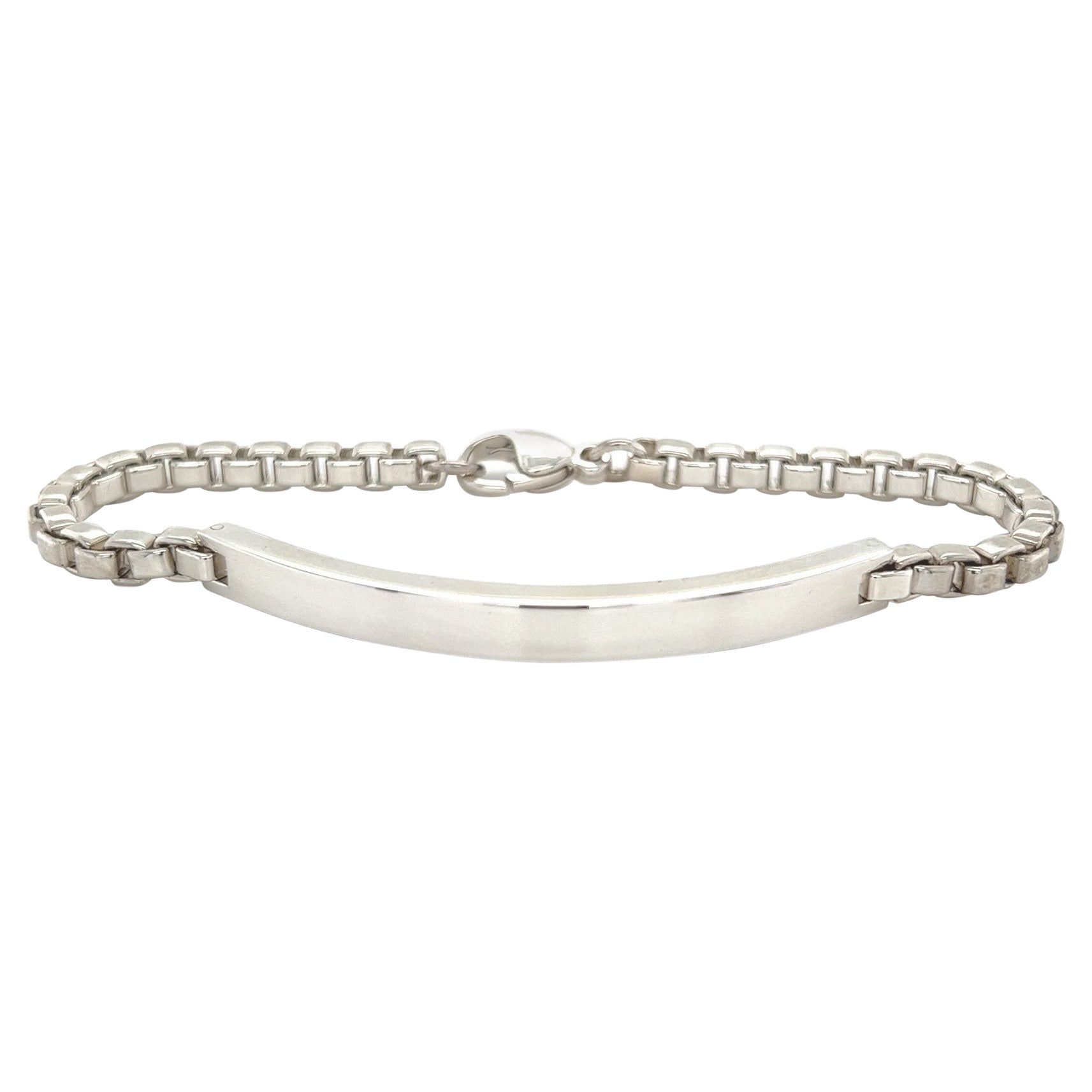 Tiffany & Co. Venetian Link I.D. Mens Bracelet Sterling Silver