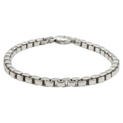 Tiffany 
Co. Venetian Sterling Silver Box Chain Link Bracelet