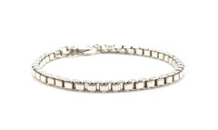 Tiffany & Co. Venetian Sterling Silver Box Link Bracelet