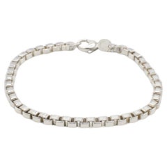 Tiffany & Co. Venetian Sterling Silver Box Link Bracelet