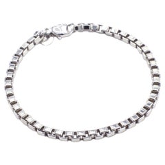 Tiffany & Co. Venetian Sterling Silver Box Link Bracelet