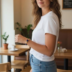 Tiffany & Co. Très beau Lapis naturel bleu vif Bracelet Vintage Retro c. 1950