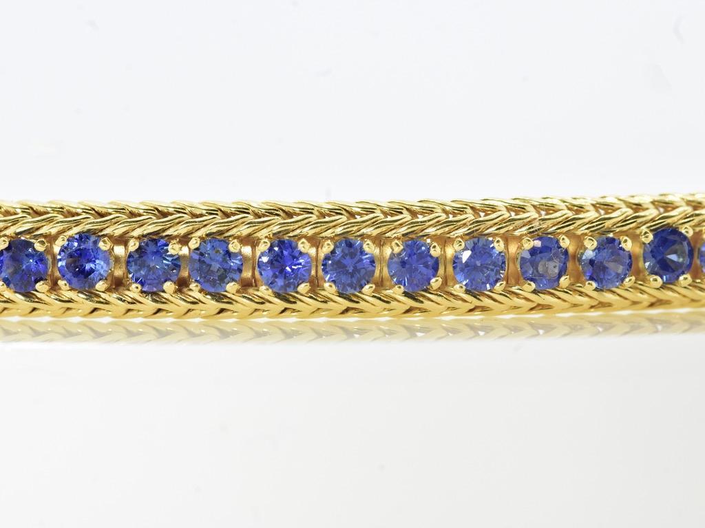 Tiffany & Co. Sehr feiner Saphir Vintage 18K GelbgoldArmband, um 1955 im Angebot 6