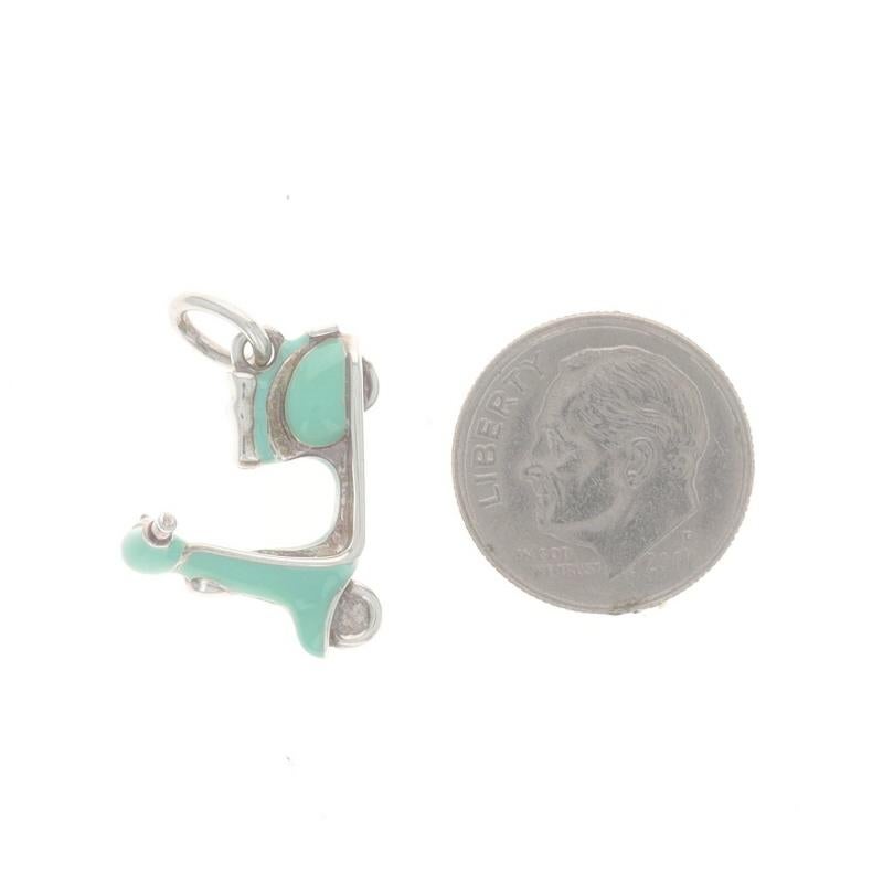 Tiffany & Co. Gefäß Vespa Scooter Charm - Sterlingsilber 925 Tiffany Blau Emaille Moped Damen