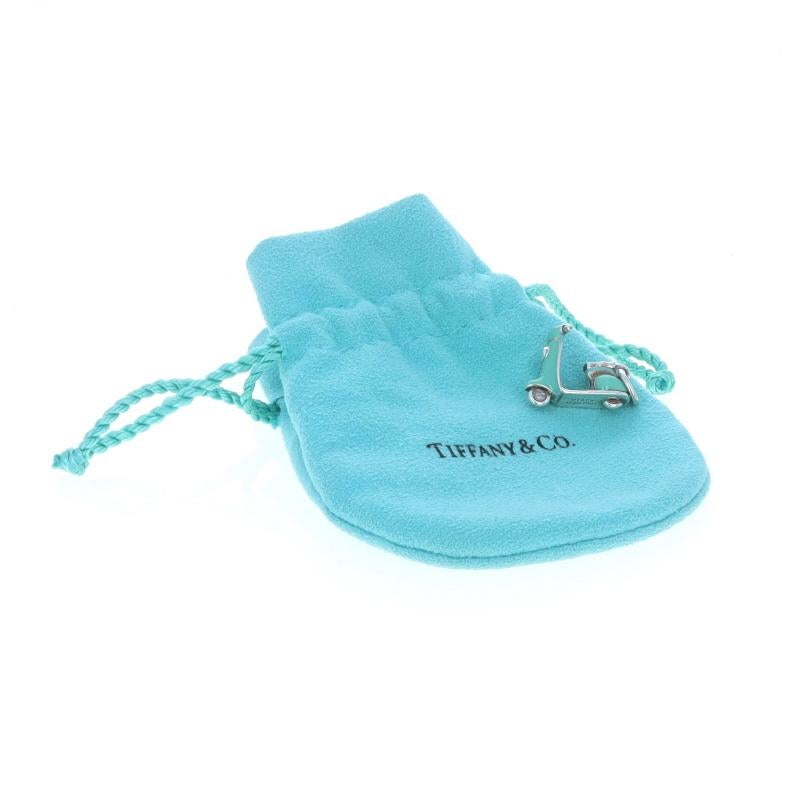 Tiffany & Co. Gefäß Vespa Scooter Charm - Sterlingsilber 925 Tiffany Blau Emaille Moped 1