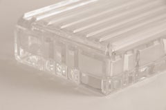 Tiffany & Co. VI Atlas Design Rectangular Glass Trinket Box