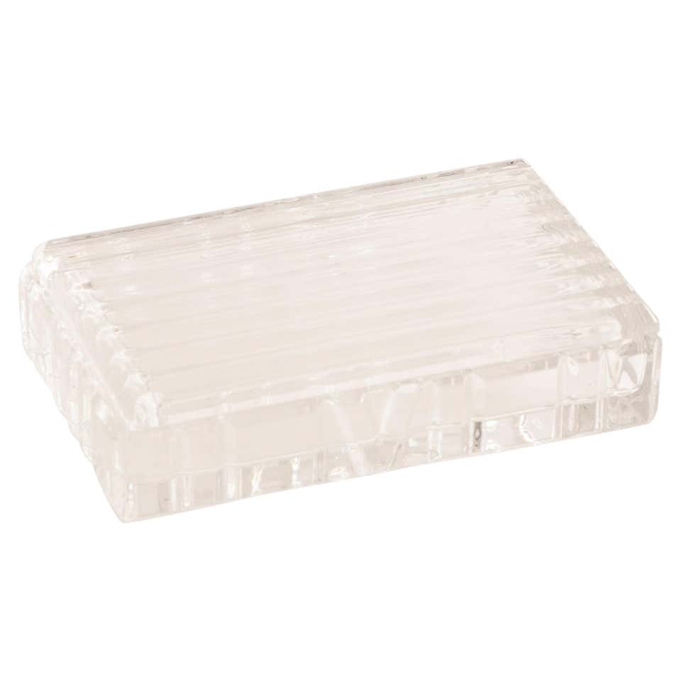 Tiffany and Co. VI Atlas Design Rectangular Glass Trinket Box at ...