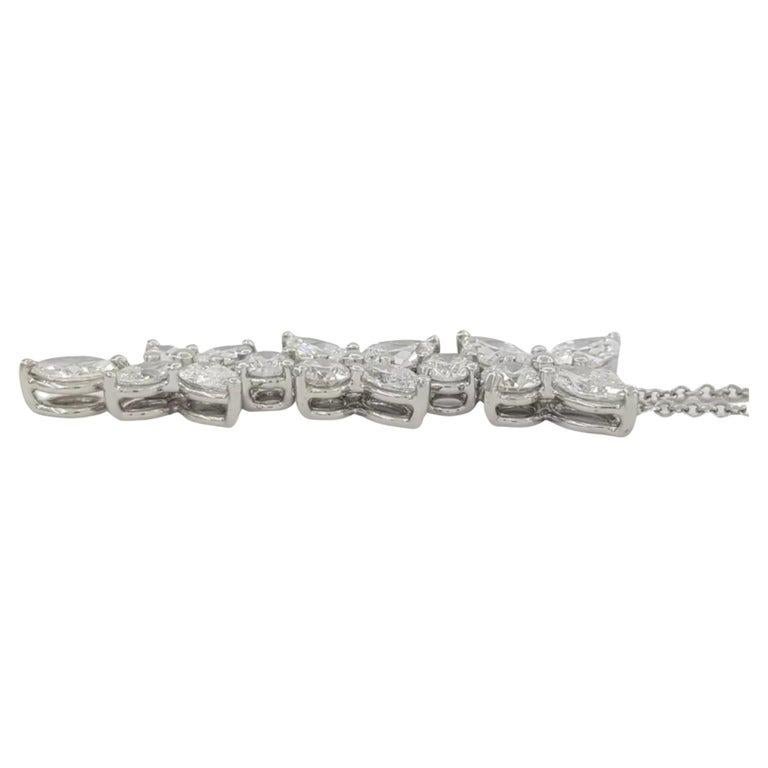 Tiffany & Co. Ciondolo a goccia Victoria con diamanti a grappolo misti da 2,12 carati In condizioni ottime in vendita a Chicago, IL