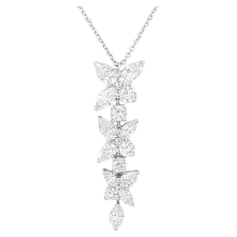 Tiffany & Co. Victoria 2.12 ct Mixed Cluster Diamond Drop Pendant