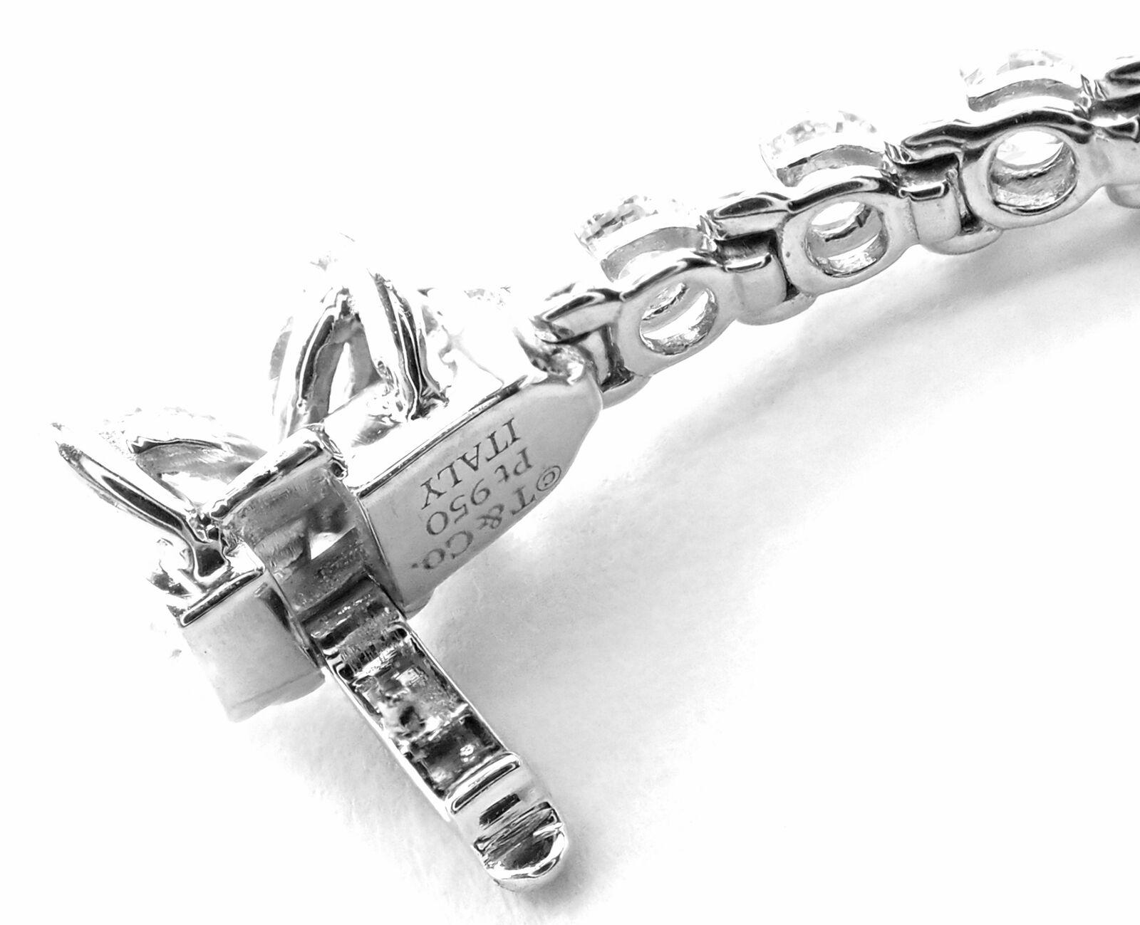 Women's or Men's Tiffany & Co Victoria 3.08ct Diamond Platinum Line Tennis Bracelet