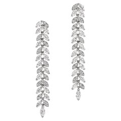 Tiffany & Co. Victoria Tropfenohrringe mit 3,60 Karat runden und Marquise-Diamanten in Weinrebenform