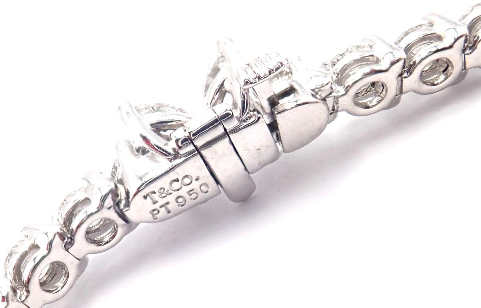 Tiffany & Co Victoria 4.49ct Diamond Platinum Line Tennis Bracelet 2