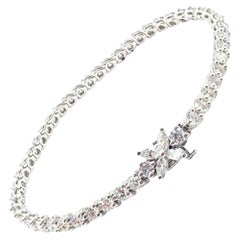Tiffany & Co Victoria Tennisarmband aus Platin mit 4,49 Karat Diamanten in Platin