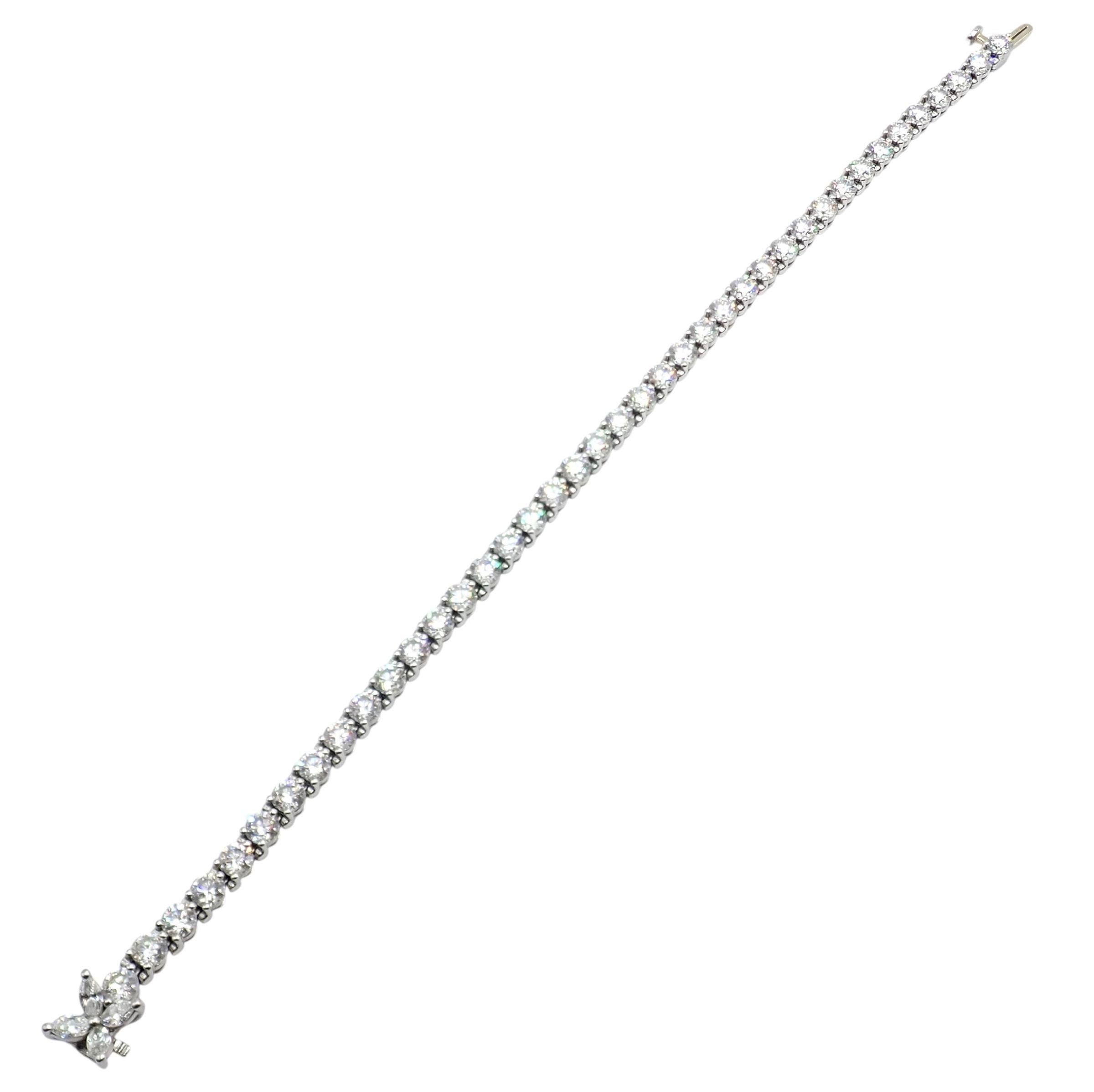 Tiffany & Co. Victoria Pulsera de Tenis Línea Platino Diamante 6,53 Quilates en venta 5