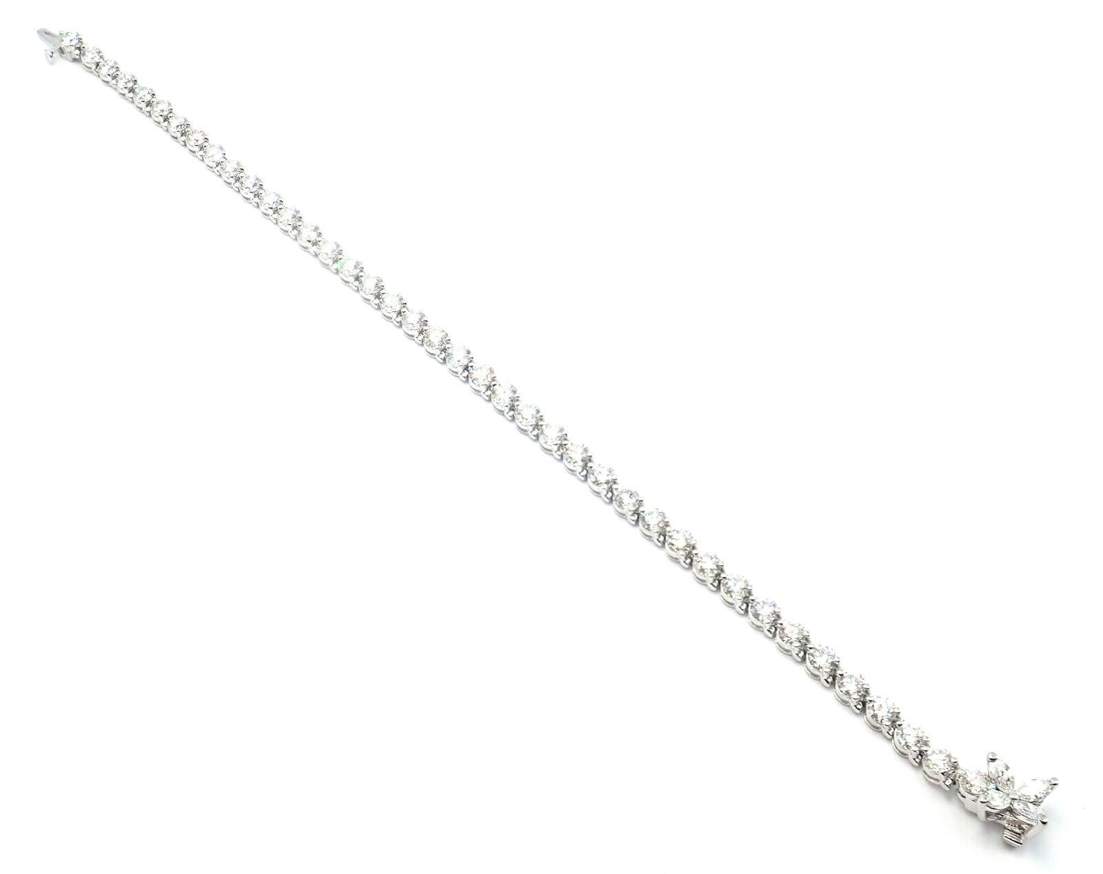 Tiffany & Co. Victoria 6.53 Carat Diamond Platinum Line Tennis Bracelet 7