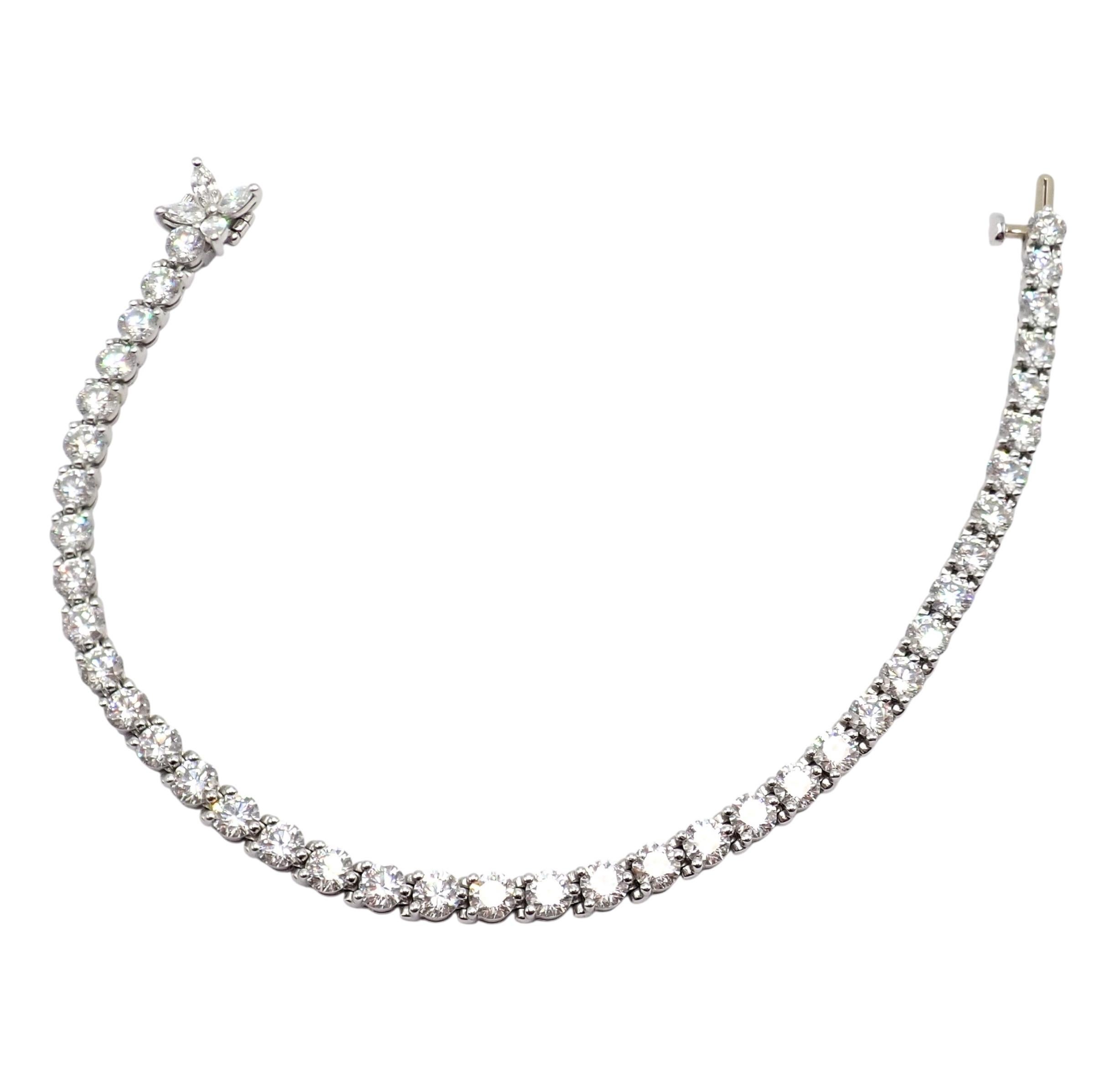 Tiffany & Co. Victoria Pulsera de Tenis Línea Platino Diamante 6,53 Quilates en venta 7