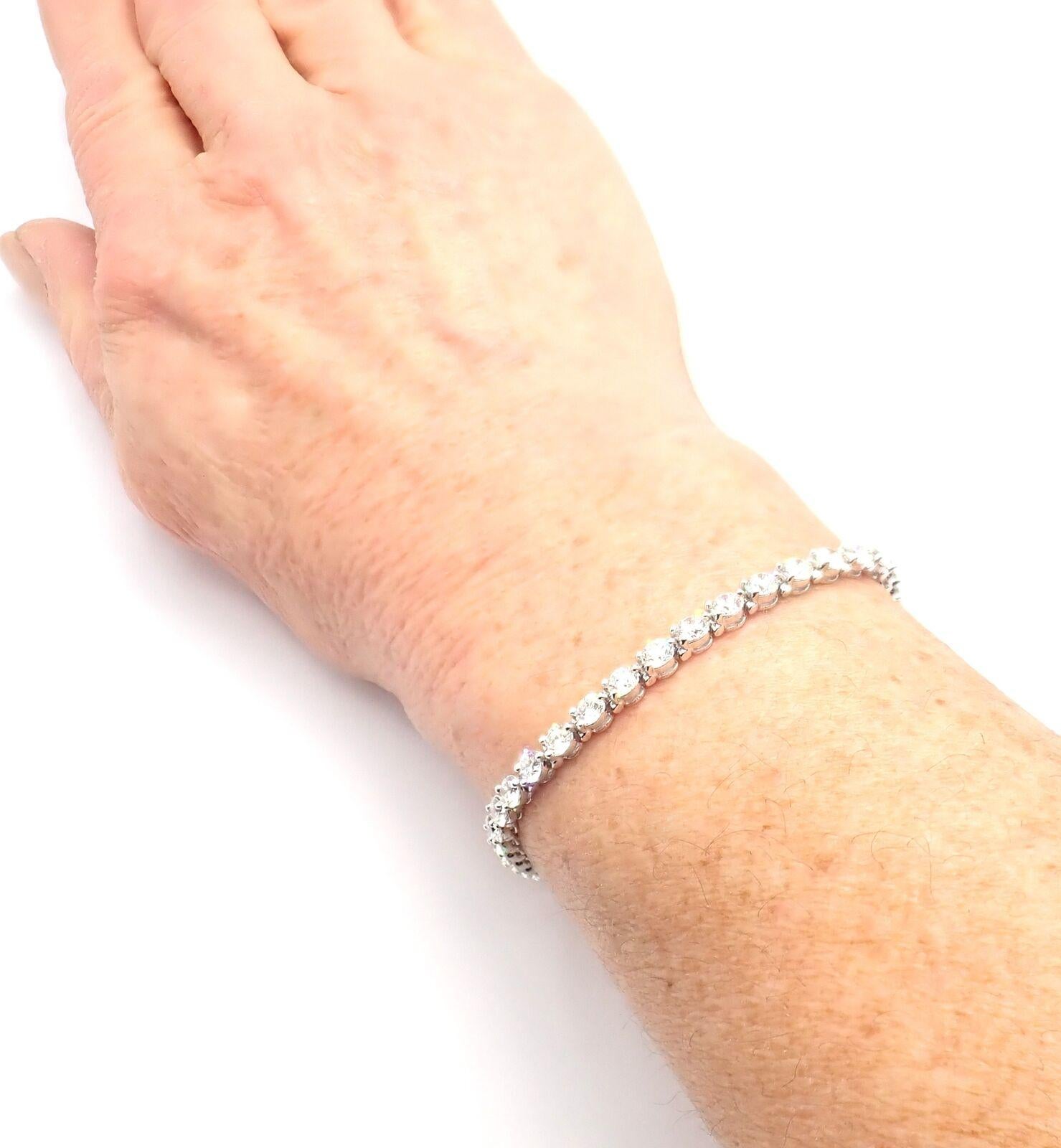 Tiffany & Co. Victoria 6.53 Carat Diamond Platinum Line Tennis Bracelet 9