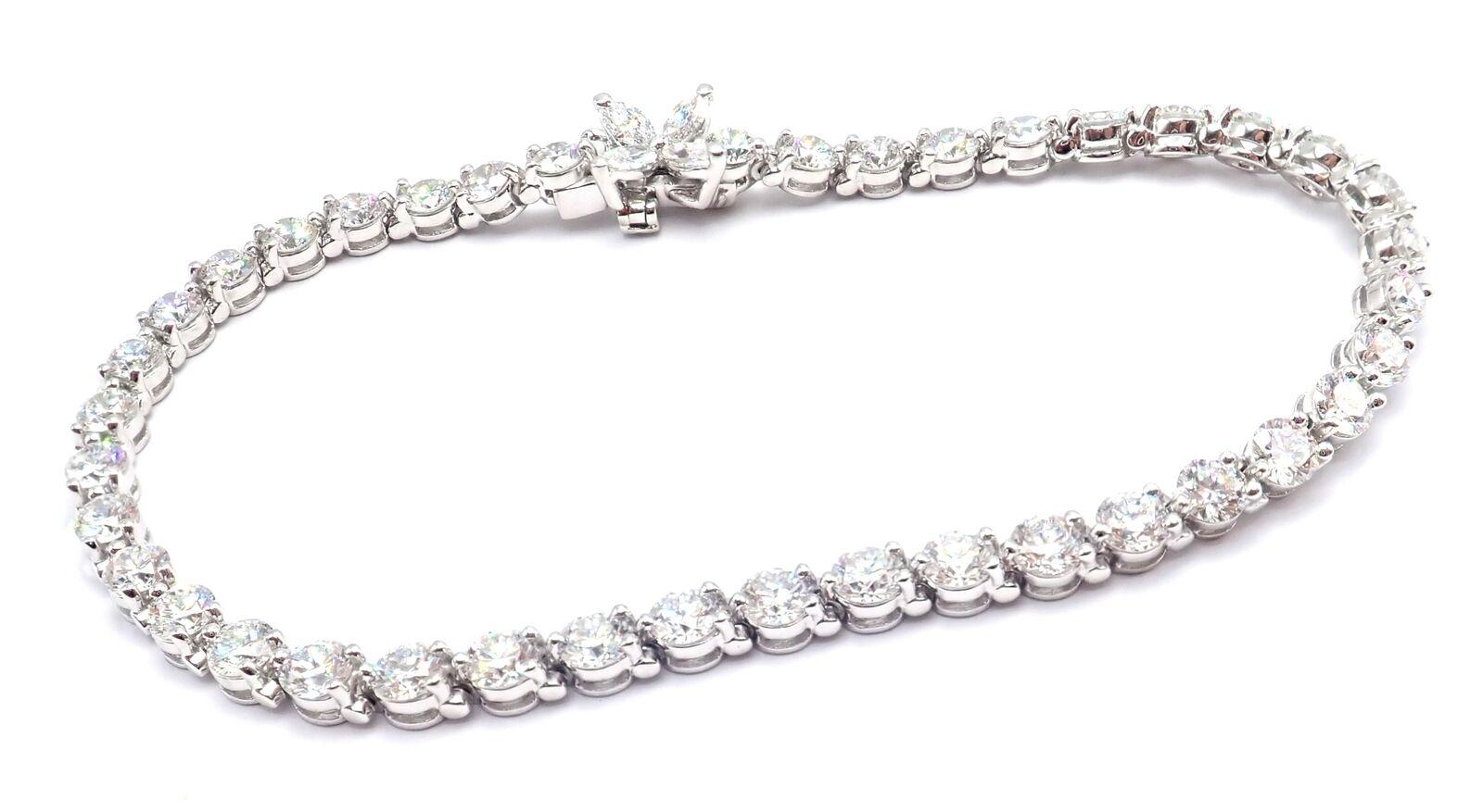 Brilliant Cut Tiffany & Co. Victoria 6.53 Carat Diamond Platinum Line Tennis Bracelet
