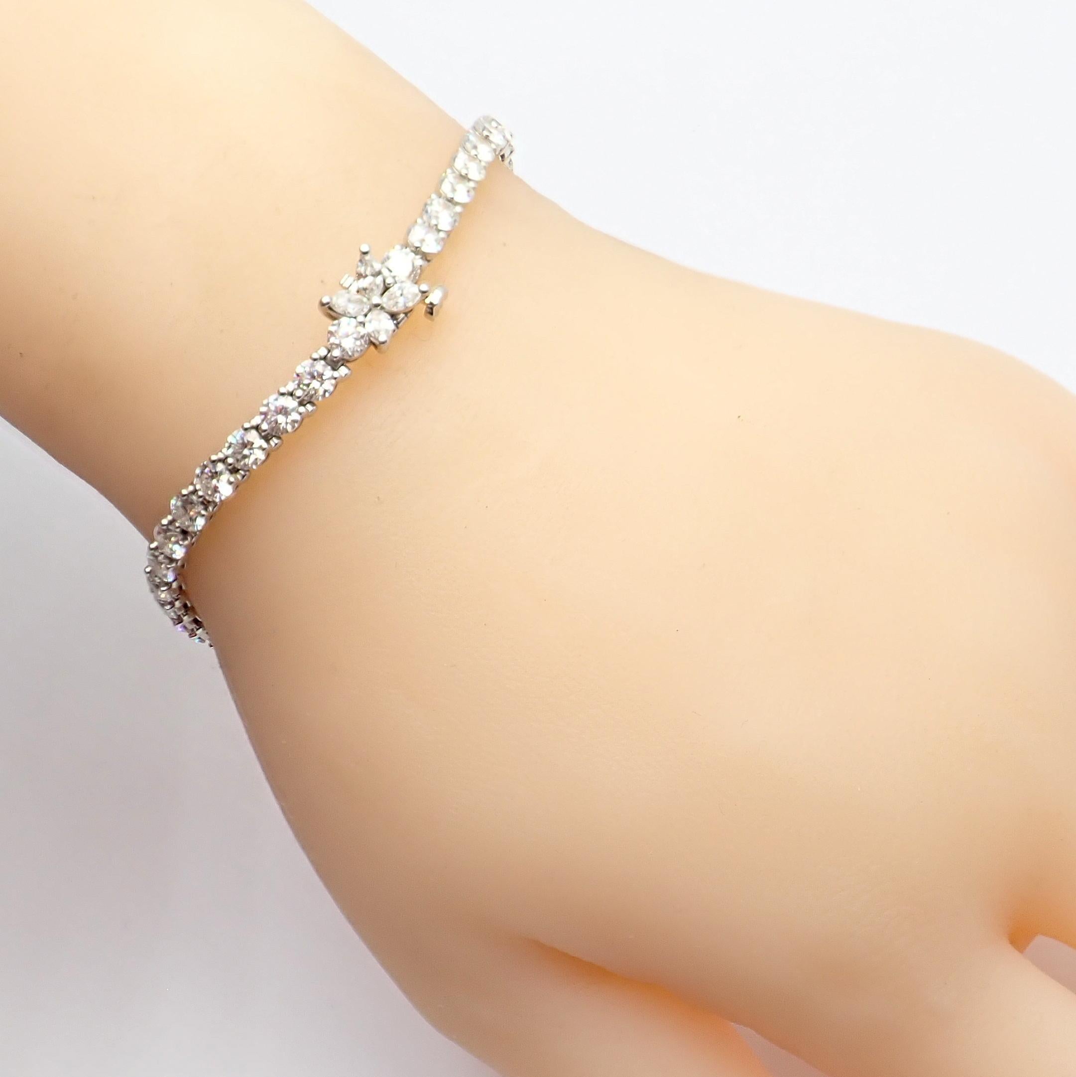Tiffany & Co. Victoria Pulsera de Tenis Línea Platino Diamante 6,53 Quilates Corte brillante en venta