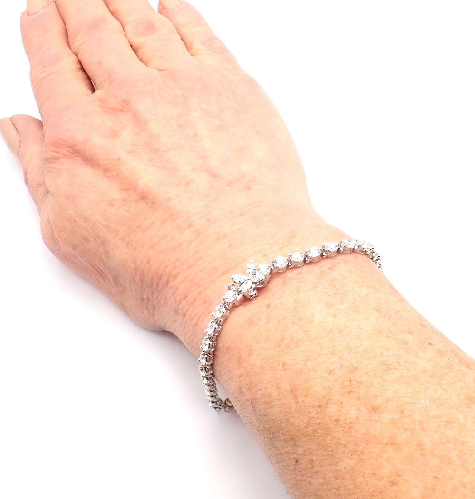 Tiffany & Co. Victoria 6.53 Carat Diamond Platinum Line Tennis Bracelet In Excellent Condition In Southampton, PA