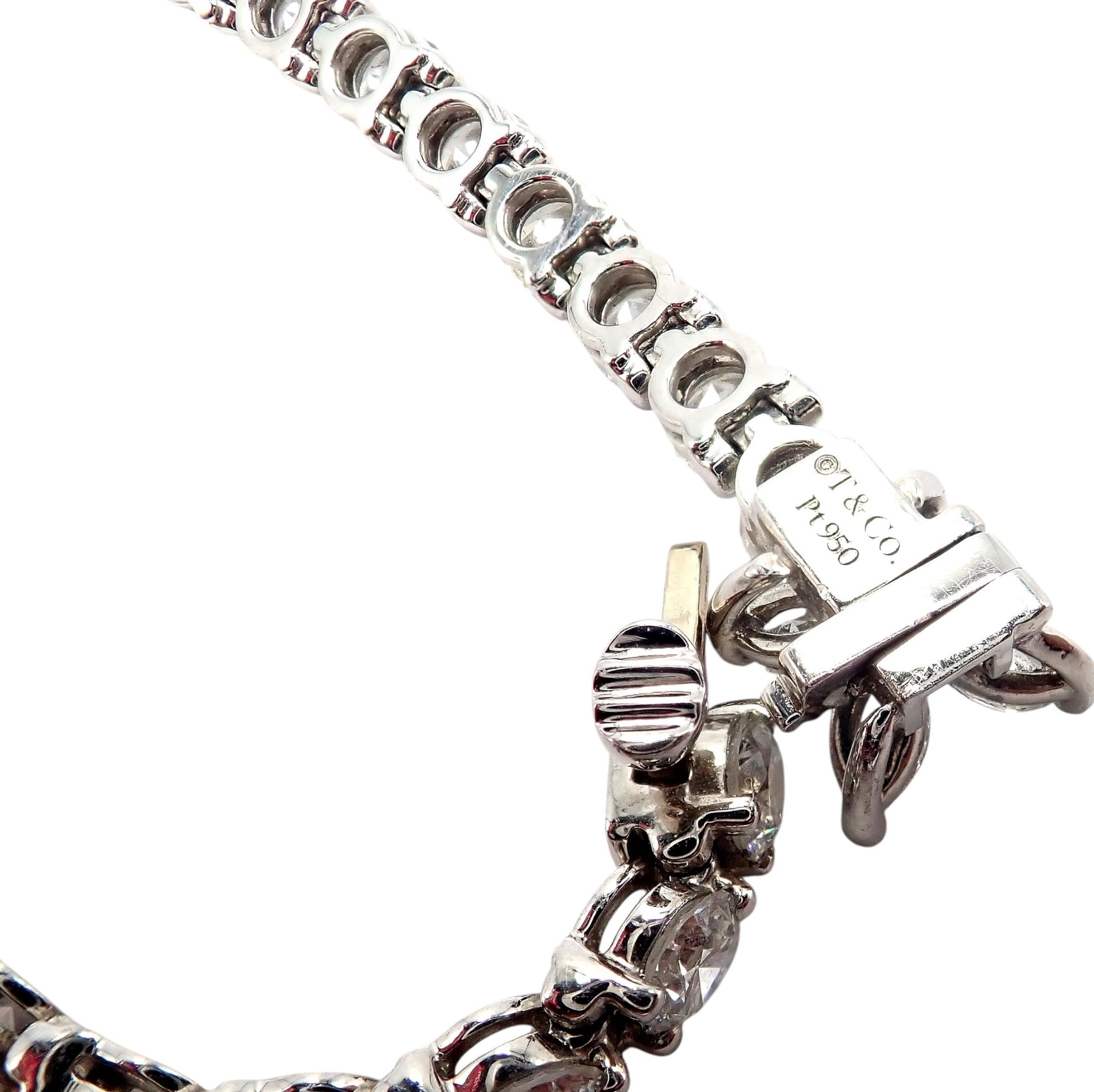 Tiffany & Co. Victoria Pulsera de Tenis Línea Platino Diamante 6,53 Quilates en Excelente estado para la venta en Southampton, PA