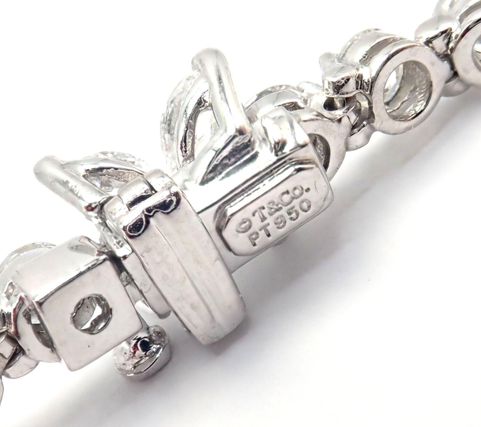 Women's or Men's Tiffany & Co. Victoria 6.53 Carat Diamond Platinum Line Tennis Bracelet