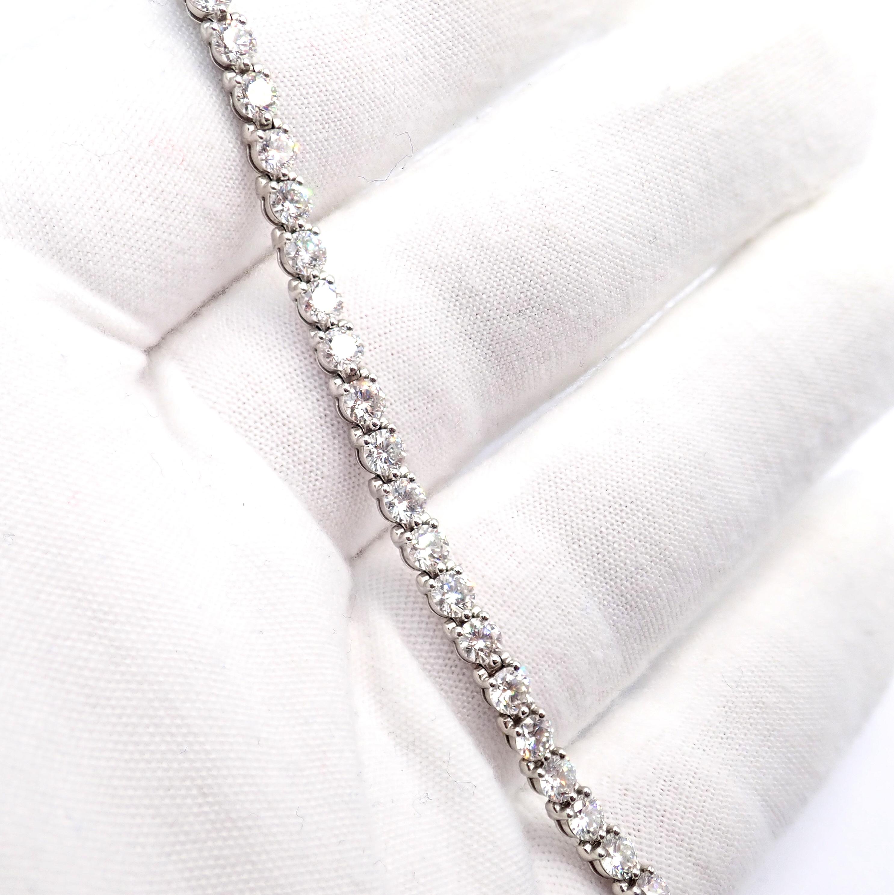 Femenino o masculino Tiffany & Co. Victoria Pulsera de Tenis Línea Platino Diamante 6,53 Quilates en venta