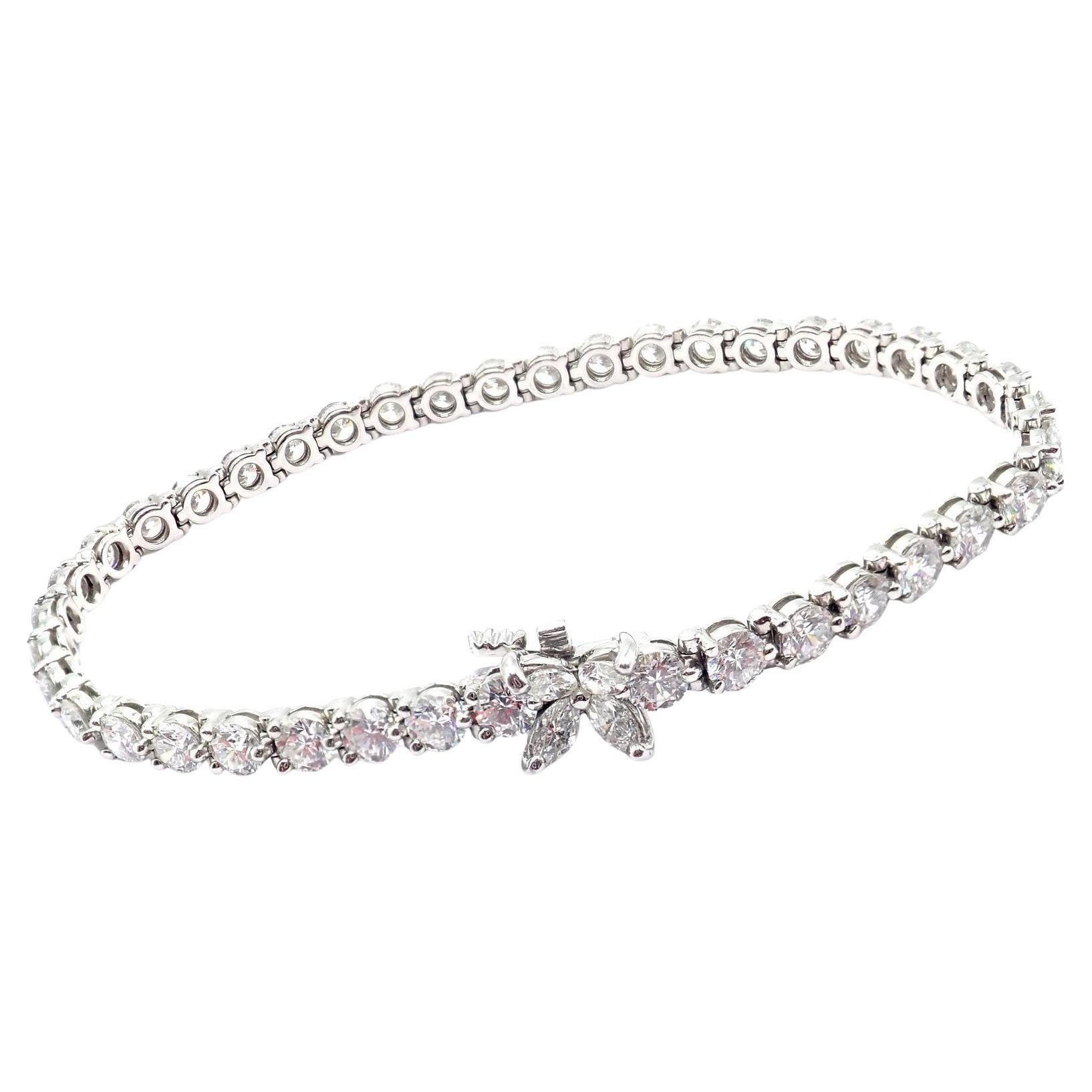 Tiffany & Co. Victoria Pulsera de Tenis Línea Platino Diamante 6,53 Quilates
