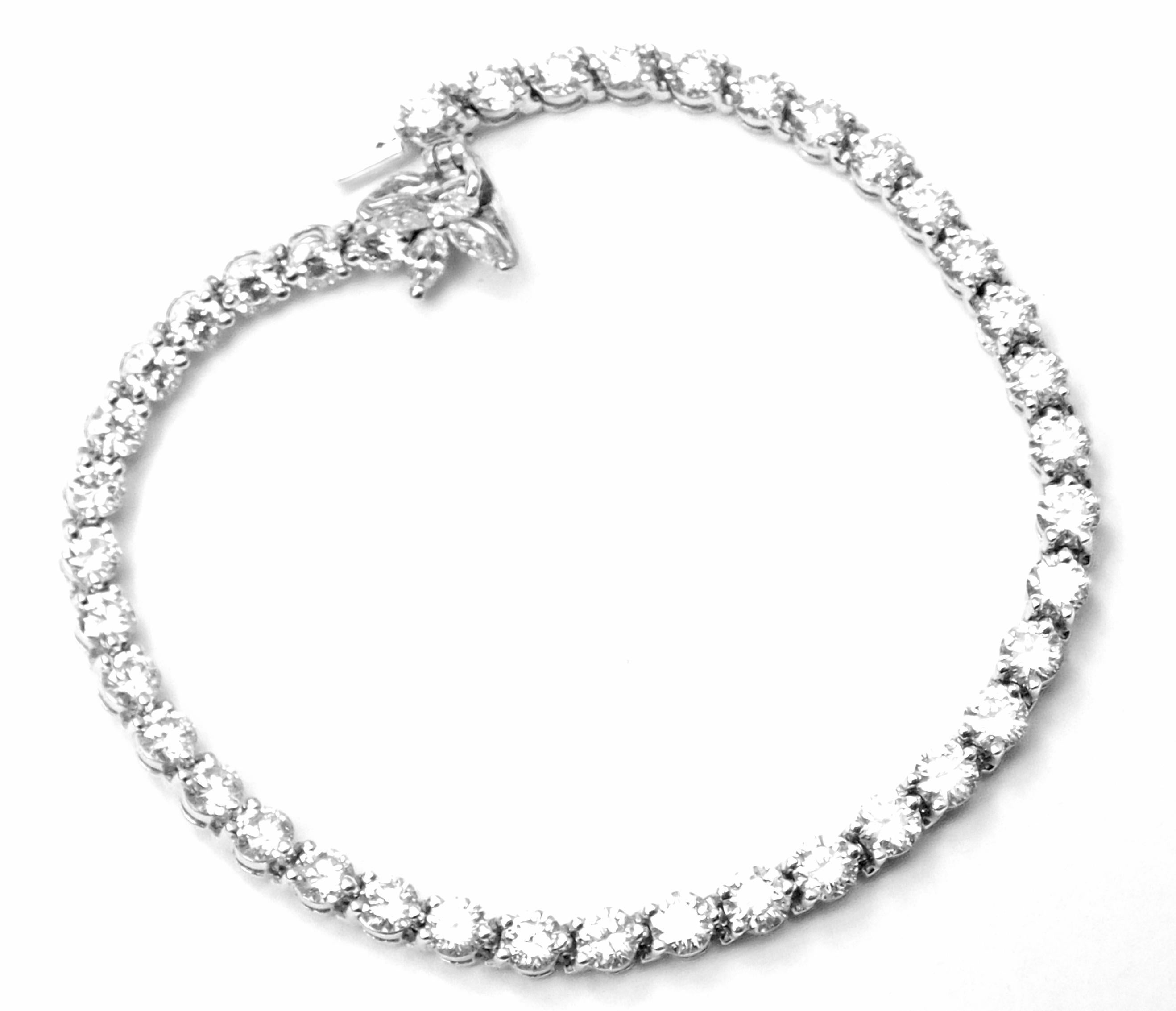 Tiffany & Co. Victoria 6.53 Carat Diamond Platinum Line Tennis Bracelet 4