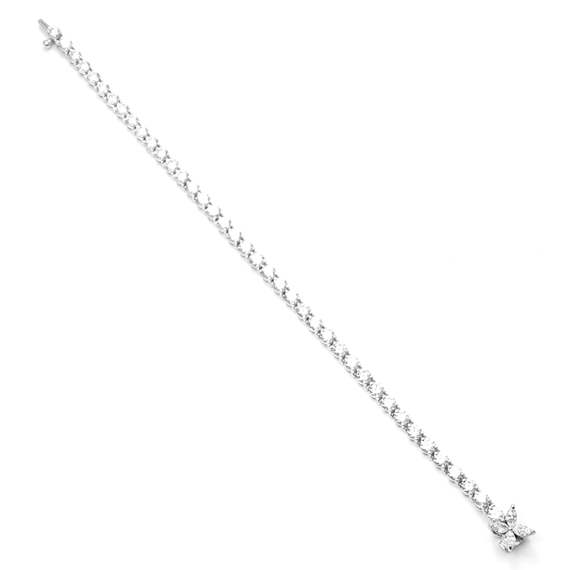 Brilliant Cut Tiffany & Co. Victoria 6.53 Carat Diamond Platinum Line Tennis Bracelet
