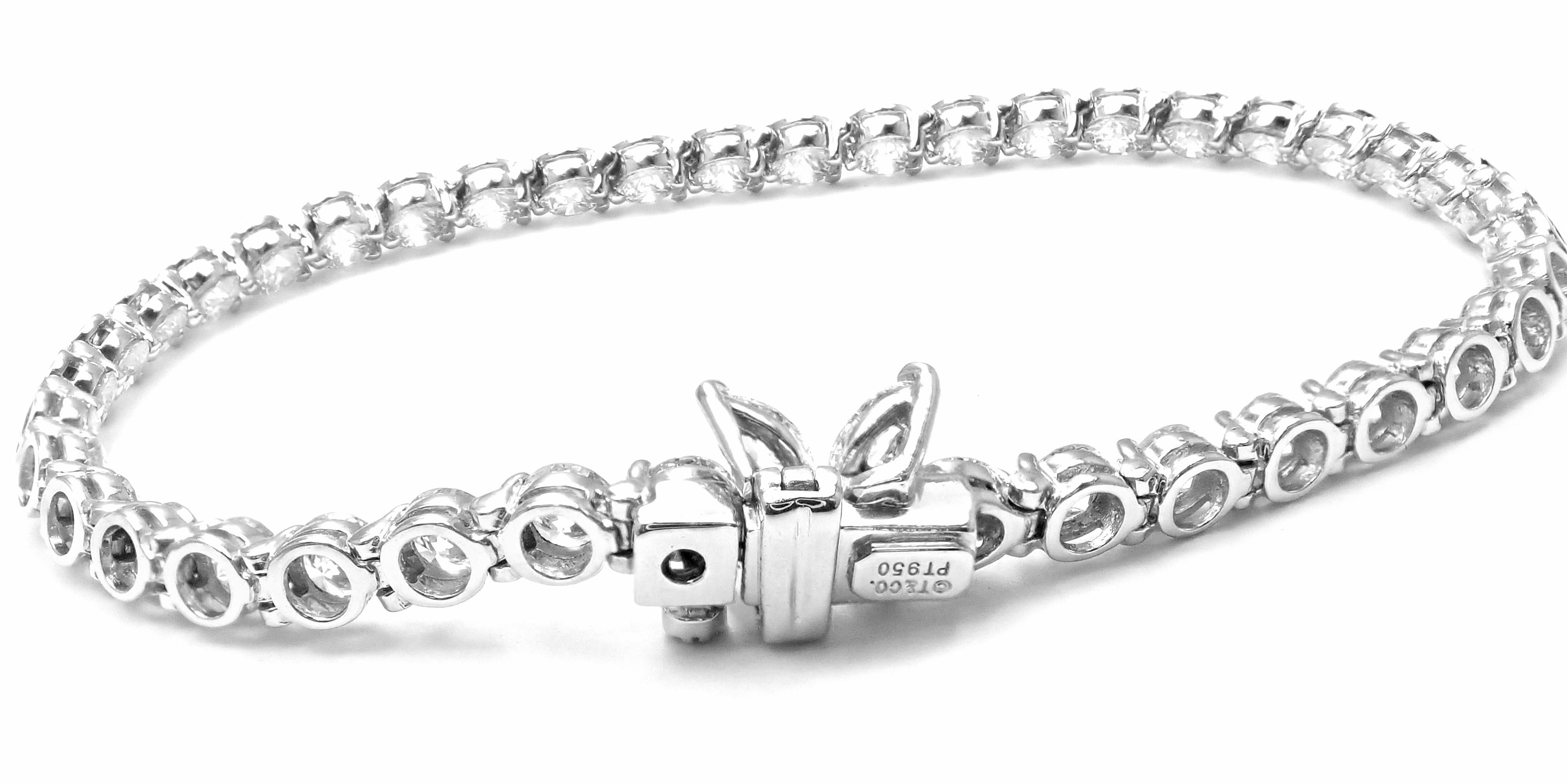 Tiffany & Co. Victoria 6.53 Carat Diamond Platinum Line Tennis Bracelet 1
