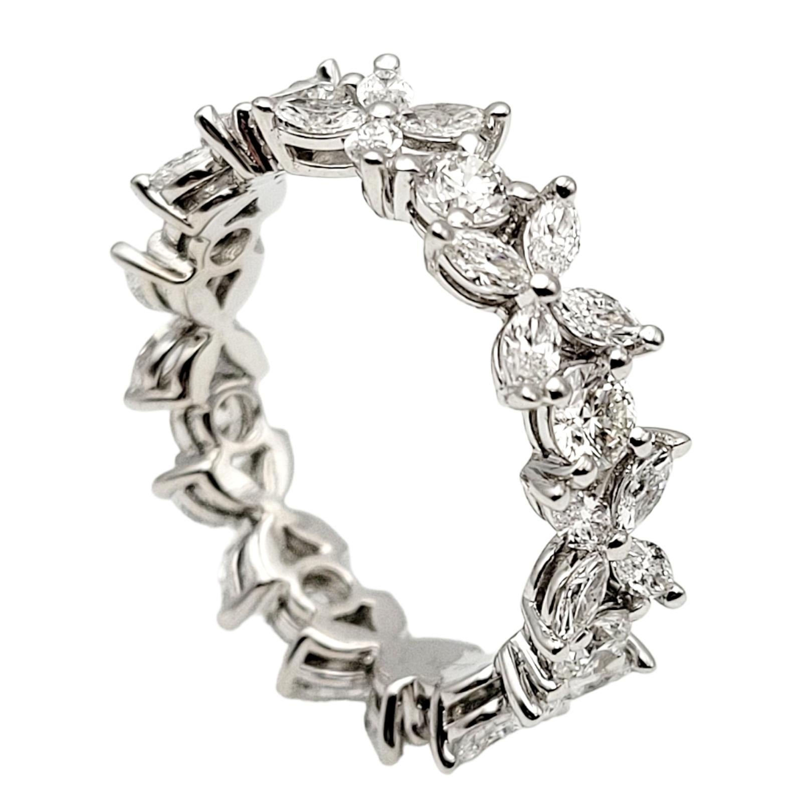 Tiffany & Co. Bague Victoria alternant 2,27 carats de diamants en platine Pour femmes en vente