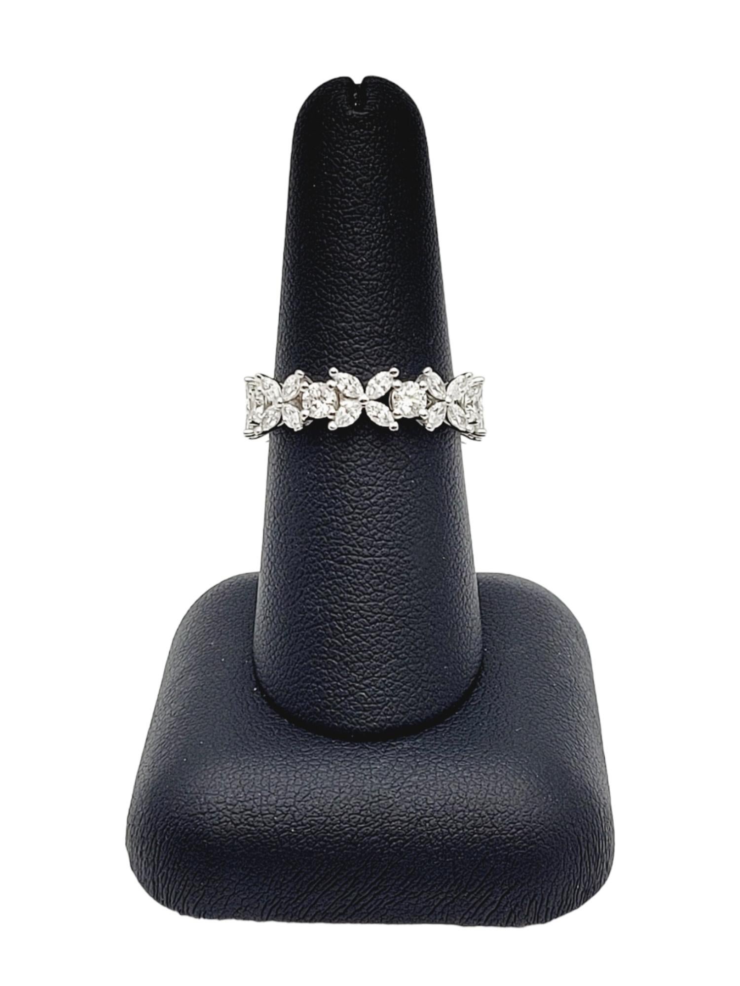 Tiffany & Co. Bague Victoria alternant 2,27 carats de diamants en platine en vente 2