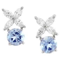 Tiffany & Co. Victoria Aquamarine Diamond Earrings