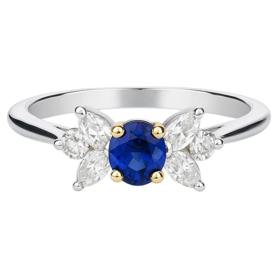 Tiffany & Co. Bague saphir bleu Victoria et diamant en platine et or jaune 18 carats, poids total de 1,07 carat

Issue de la célèbre Collection S S de Tiffany & Co., cette bague exquise allie élégance intemporelle et savoir-faire raffiné.