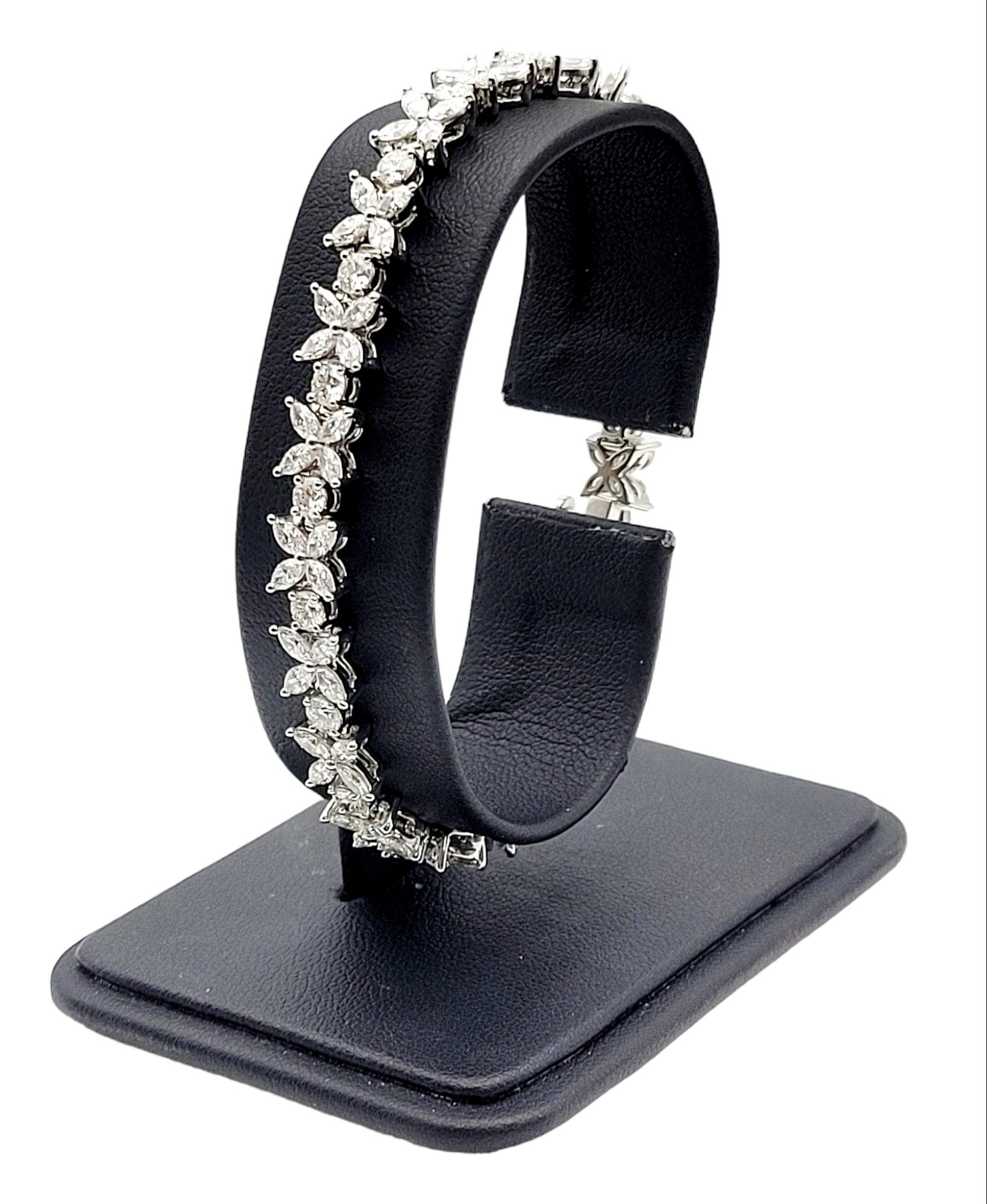Tiffany & Co. Victoria Cluster Diamond Tennis Bracelet 6.01 Carats in Platinum 1