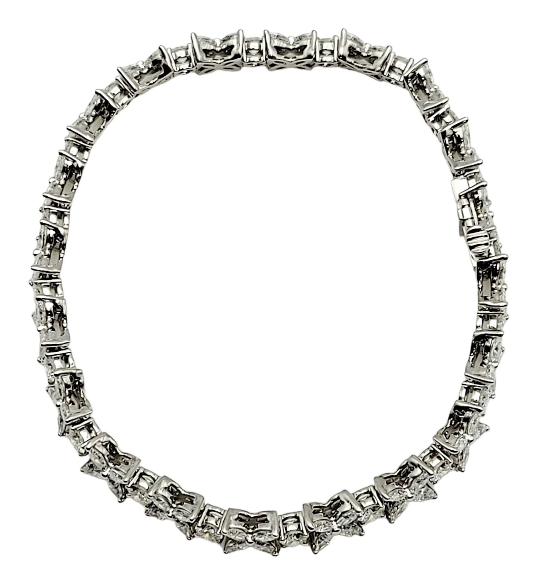 Contemporary Tiffany & Co. Victoria Cluster Diamond Tennis Bracelet 6.01 Carats in Platinum