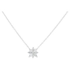 Tiffany & Co. Victoria Cluster Platinum & Diamond Pendant Necklace