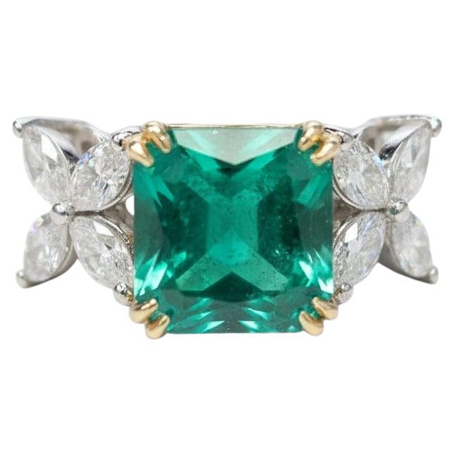 Tiffany
Co. Victoria Collection Platin
18K Smaragd und Diamant Ring