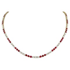Tiffany & Co. Victoria Collection Ruby Diamond Necklace